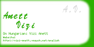 anett vizi business card